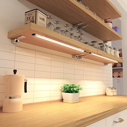 Hyperikon Under Cabinet LED Lighting, 20 Inch 5W, Dimmable Under Counter LED Bar, 4000K Daylight, Touch Sensor, 2 Pack