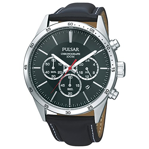 Pulsar Montre Homme Quartz Analogique avec Bracelet Cuir PT3009X, Sangles