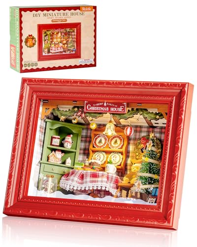 Rolife Cadre Diorama 3D Mural, Vitrine Affichage, Kit Rapide Noël (Christmas Eve Party)
