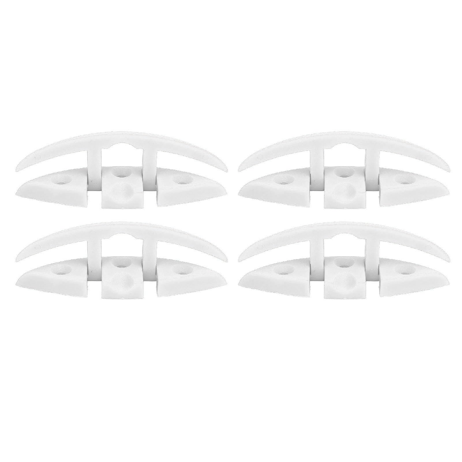 Kuuleyn Boat Cleat, Folding Boat Cleats, 4 Sets Folding Cleat 5 Inch 3 Holes Marine Grade Nylon High Strength Flip Up Dock Cleat for Boat Ship Yacht (Without Installation Screws Accessories)