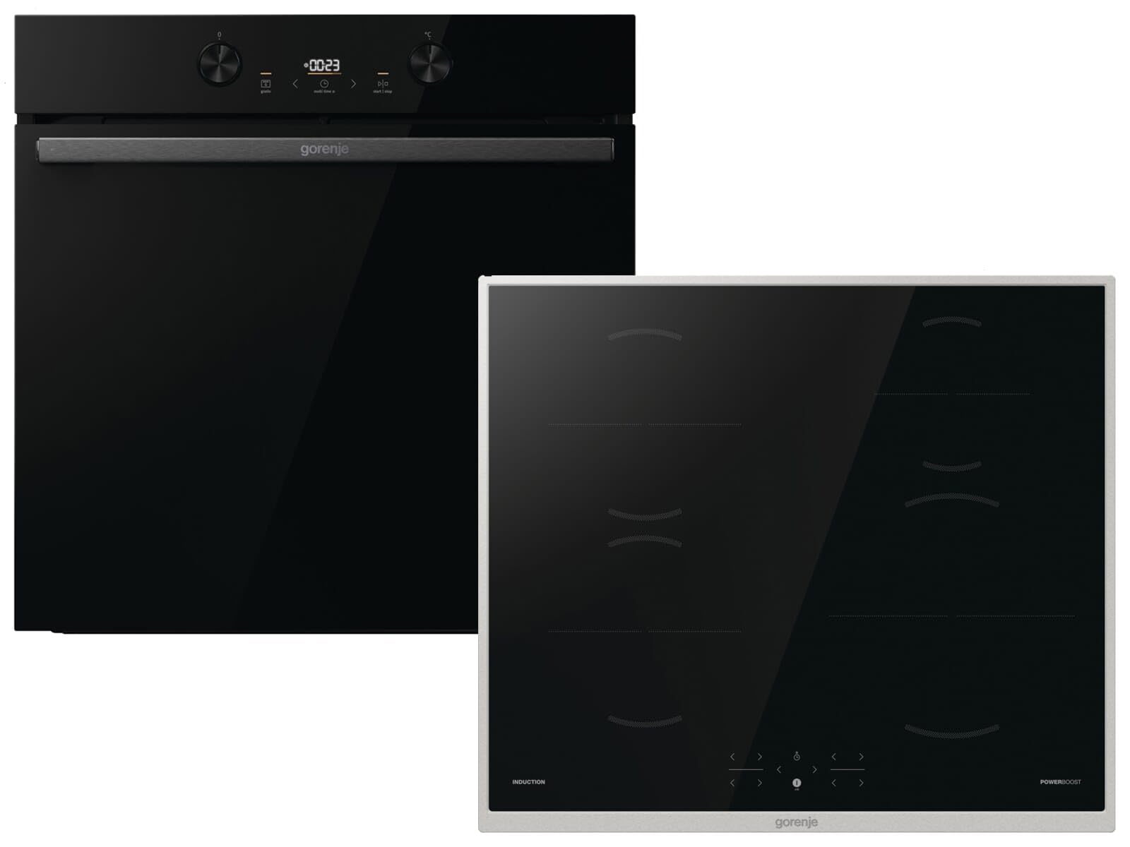 Gorenje Dark Pepper Set SID - Backofen BOS6737E20FBG + Induktionskochfeld GI6401BX autark