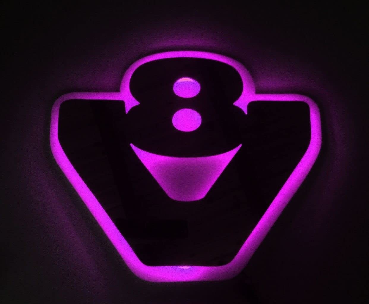 Signo de espejo V8 interior de cabina LED RGB para todos los camiones y camioneros SCANIA (540 x 460 mm)