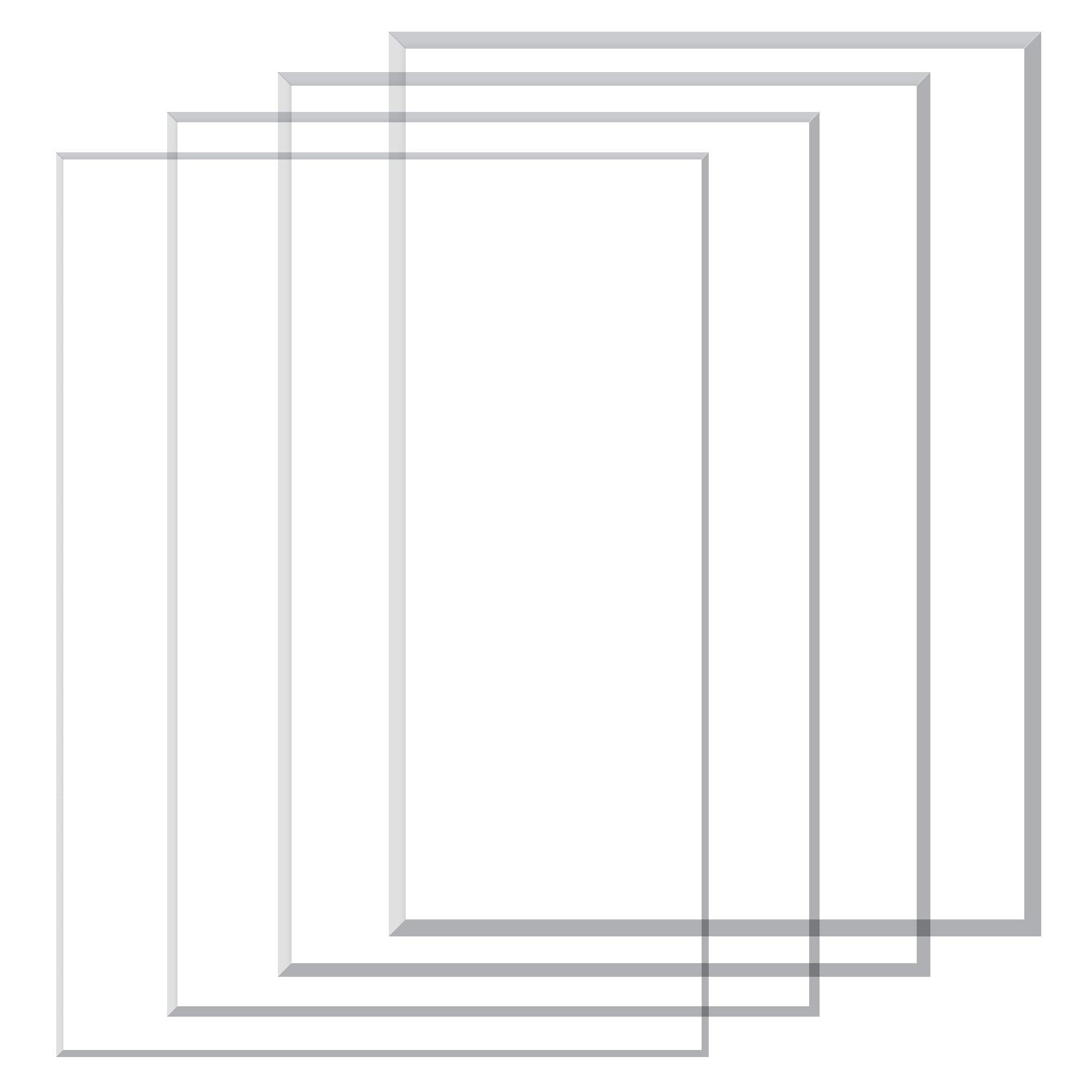 Piezas Metacrilato Transparente 50 x 70 cm con Película Protectora Plancha Placa Lamina Plástico Acrílico Alta Transmisión de Luz para Decoración, Pantalla, Pintura, 6mm