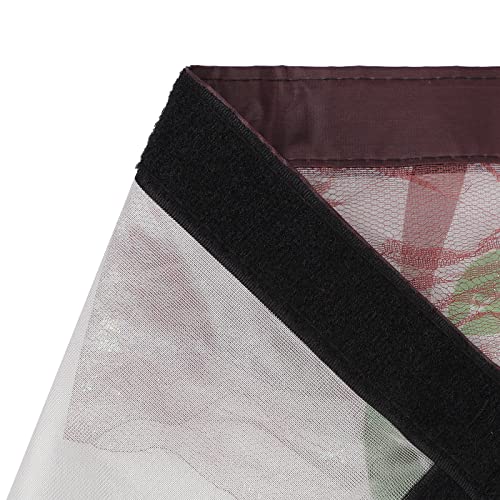 Floral Magnetic Insect Door Screen High Density Fly Bug Mosquito Mesh Curtain Top-to-Bottom Let Fresh Air in Automatically Shut Door Curtain, 90x210 cm - Image 2