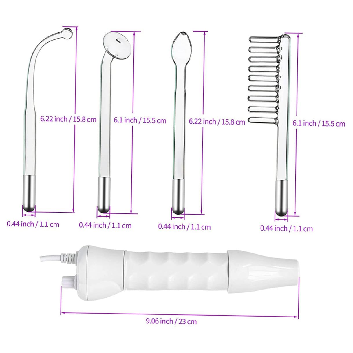 Instrumento de Belleza de Alta Frecuencia Eléctrico Blanco