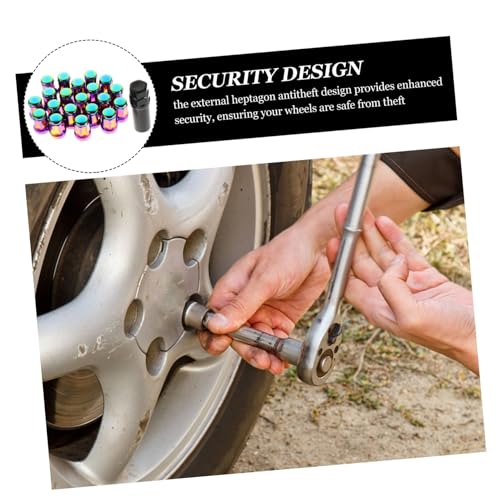 Cache-écrou de roue de voiture et cache-moyeux de pneu hexagonal - 7