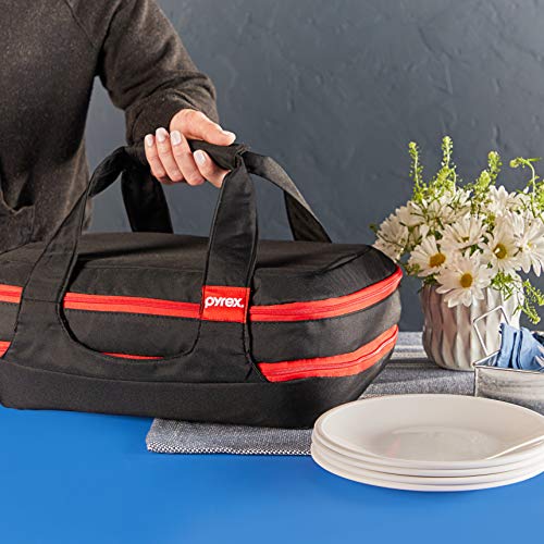 Pyrex Portables Glass Food Bakeware and Storage Containers (9-Piece Set, Insulated Carrier, BPA Free Lids) - Thumbnail 5