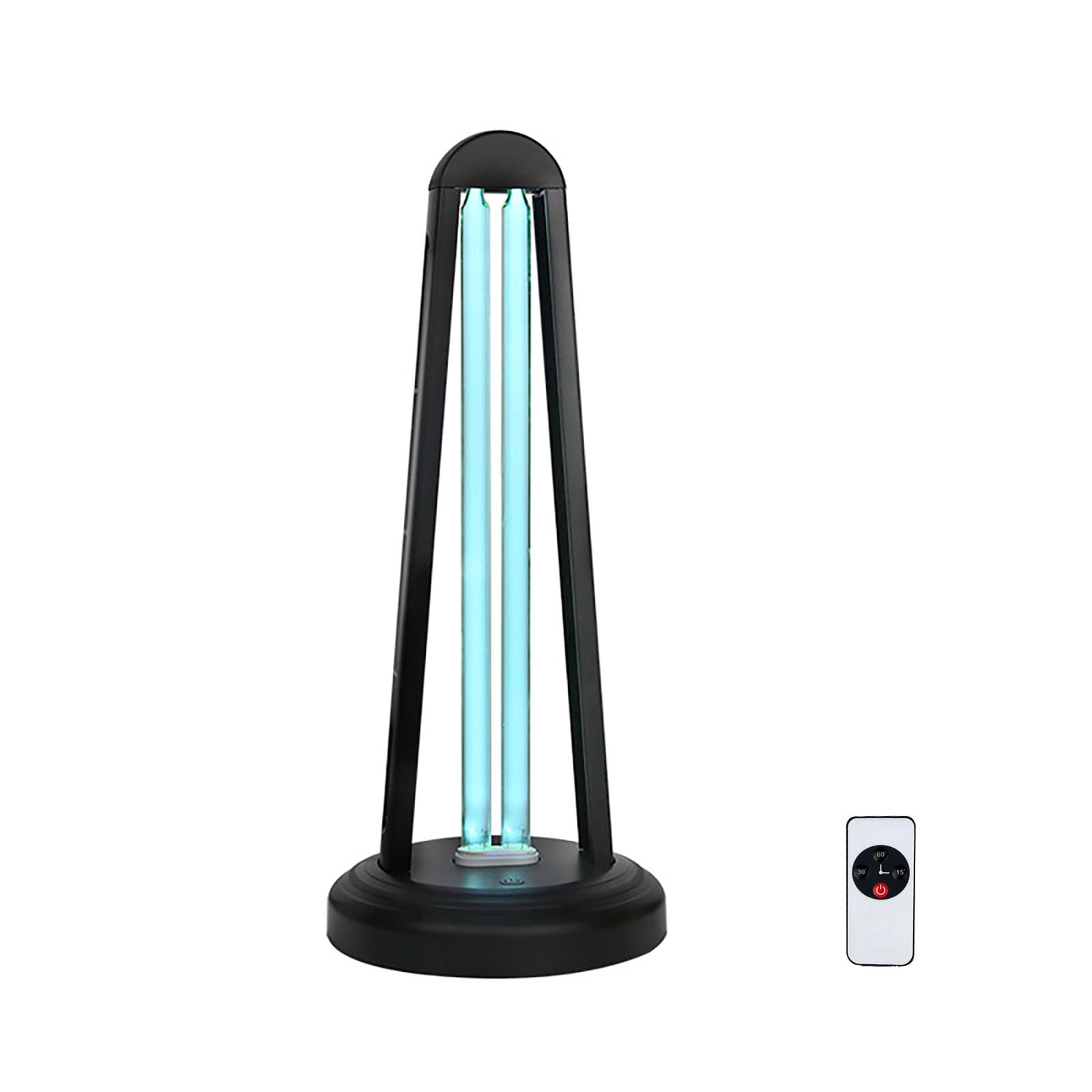 JSDMBD Lampada Disinfettante Uvc Lampada UV Ozono 15/30/60 Minuti, Area di Disinfezione Fino A 60 mq, Tasso di Disinfezione 99,9%, 38w/55w 55W Black