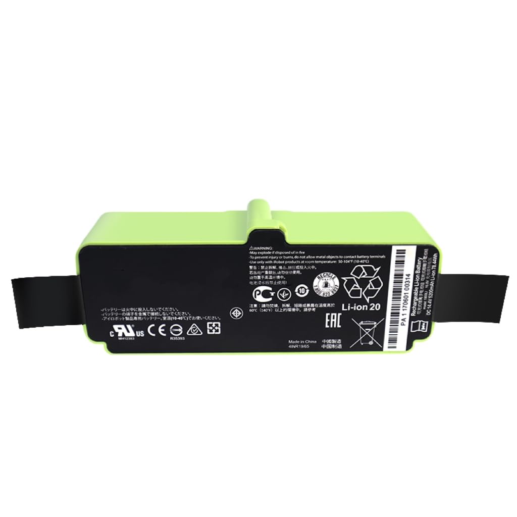 14.8V5200mAh Li-Ion Battery for iRobot Roomba 900 Series 980 985 981 960 961 964 966 970 895 896 886 871 760 776 696 691 671 616