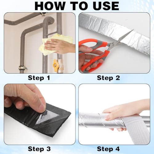 RANJIMA Isolierung Kanal, 10Mx5CM Isolierung zum Wickeln Selbstklebend Rohrisolierung zum Wickeln, Dämmung Heizungsrohre,Rohrumwicklung, Rohrisolierungsfolie Isolierband mit Schaumstoff für Rohrschutz