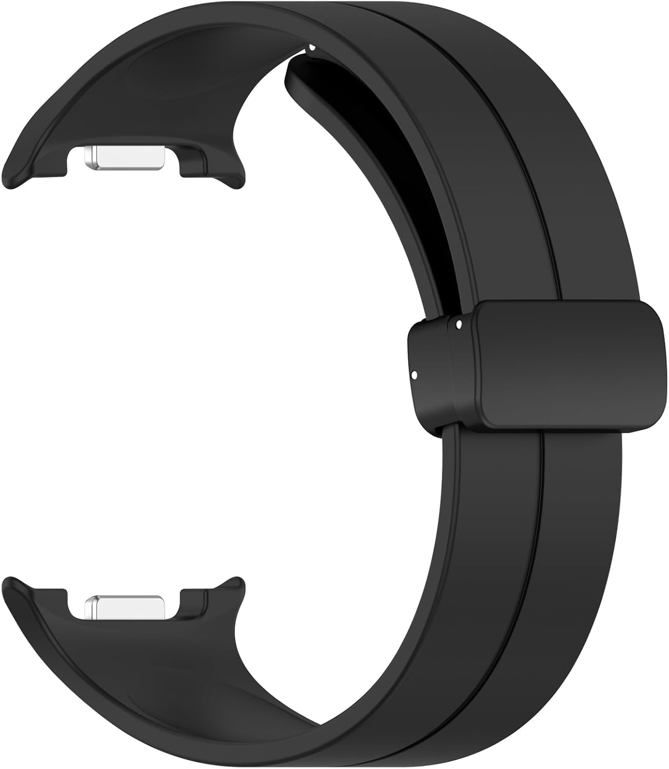 OBOE Silicone Strap Magnetic Clasp Band 'COMPATIBLE WITH' Samsung Galaxy Watch 8 40mm 44mm/Galaxy Watch 8 Classic (B-Black) [WATCH NOT INCLUDED]-picture-21
