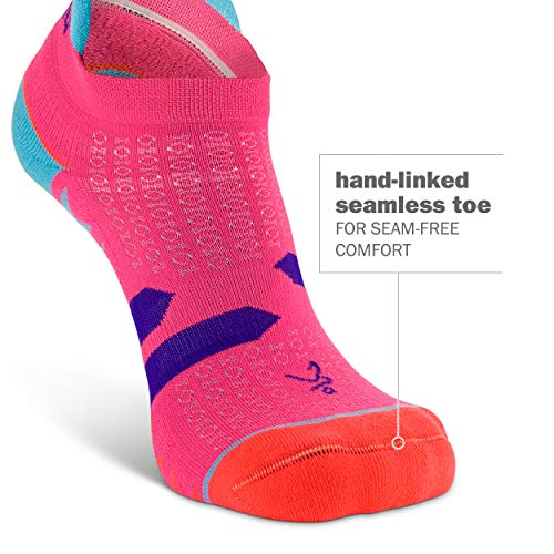 Women's Enduro No Show Running Socks - Bright Lilac/Neon Aqua by Balega2