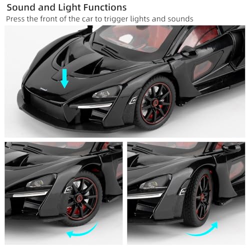 Modelo de Auto McLaren Senna 1:24 Pull Back con Luz y Sonido miniatura 5