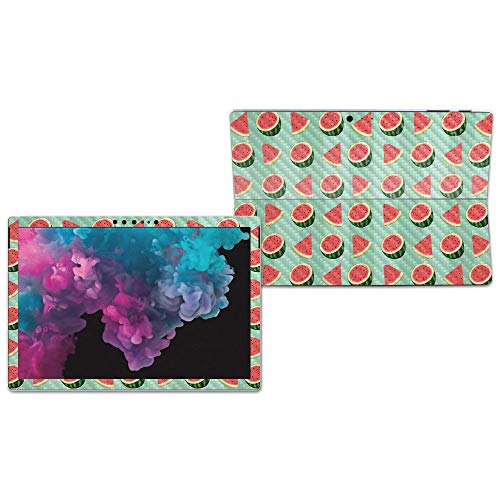 Image of MightySkins Carbon Fiber Skin for Microsoft Surface Pro 6 - Watermelon Patch | Protective, Durable Textured Carbon Fiber Finish | Easy to Apply, Remove, and Change Styles | Made in The USA