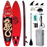 FEATH-R-LITE Tavole da Paddle Surf Gonfiabili Multifunzionali con Pompa a Mano Zaino SUP Cavigliera Pagaia Regolabile per Adulti e Giovani di Tutti i Livelli di Abilità