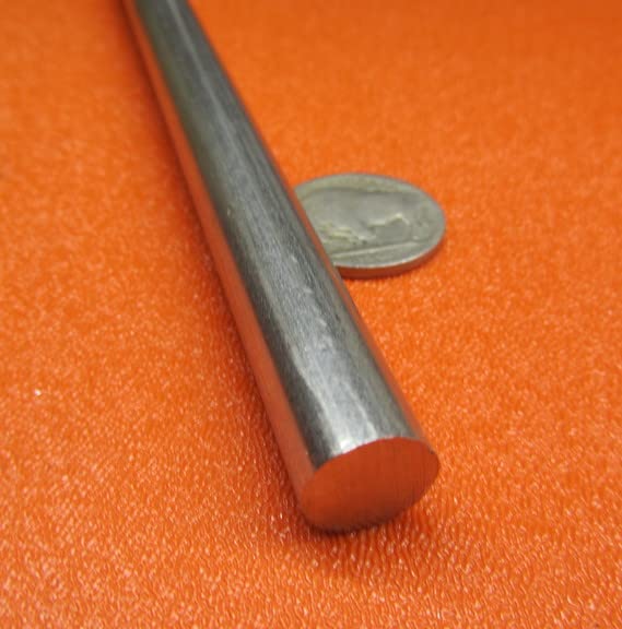 304 Stainless Steel Round Rod .4375" Diameter x 6 Foot Length 1 Piece