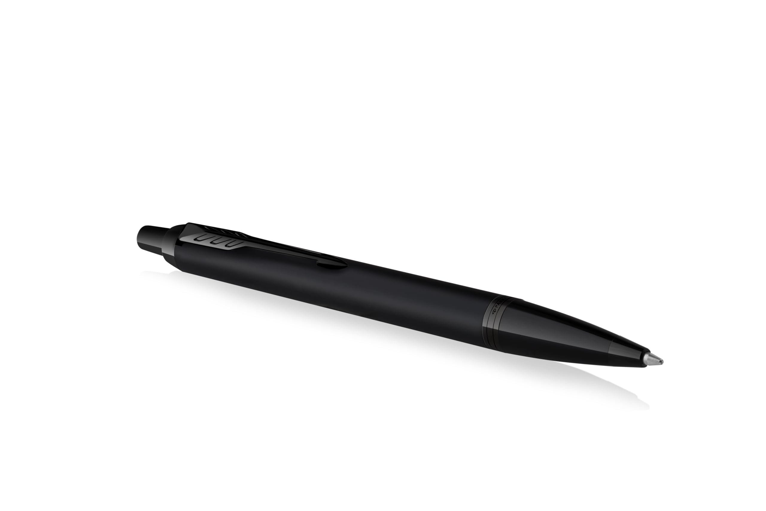 PARKER IM Professionals - Juego de bolígrafo y pluma estilográfica Achromatic con grabado, bolígrafo premium, caja de regalo, color negro mate