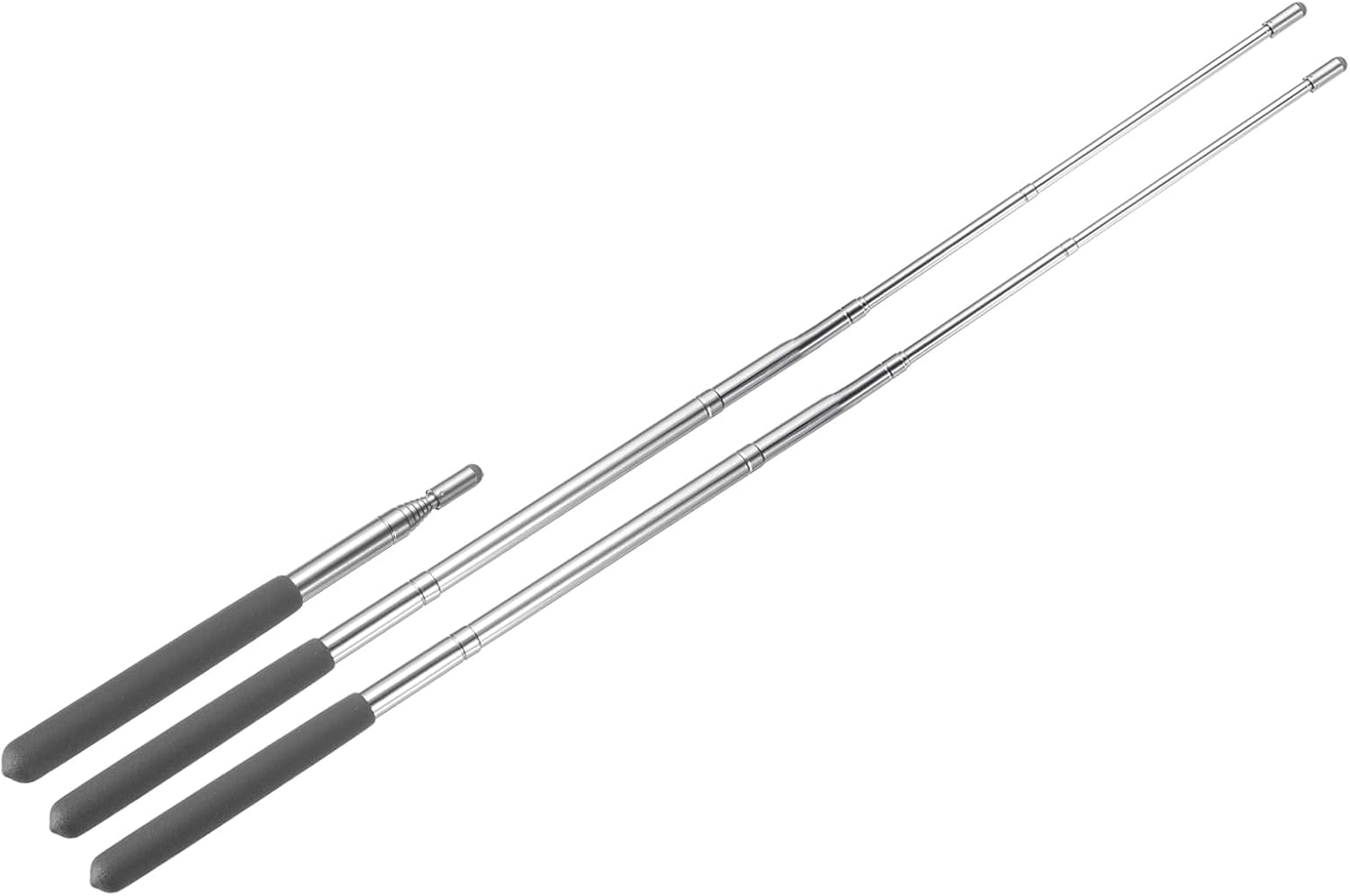 MECCANIXITY 3pcs Telescopic Teachers Pointer Teaching Pointer Stick 39 Inch Retractable Extendable Pointer for Classroom Whiteboard Office Presentation Pointers, Black