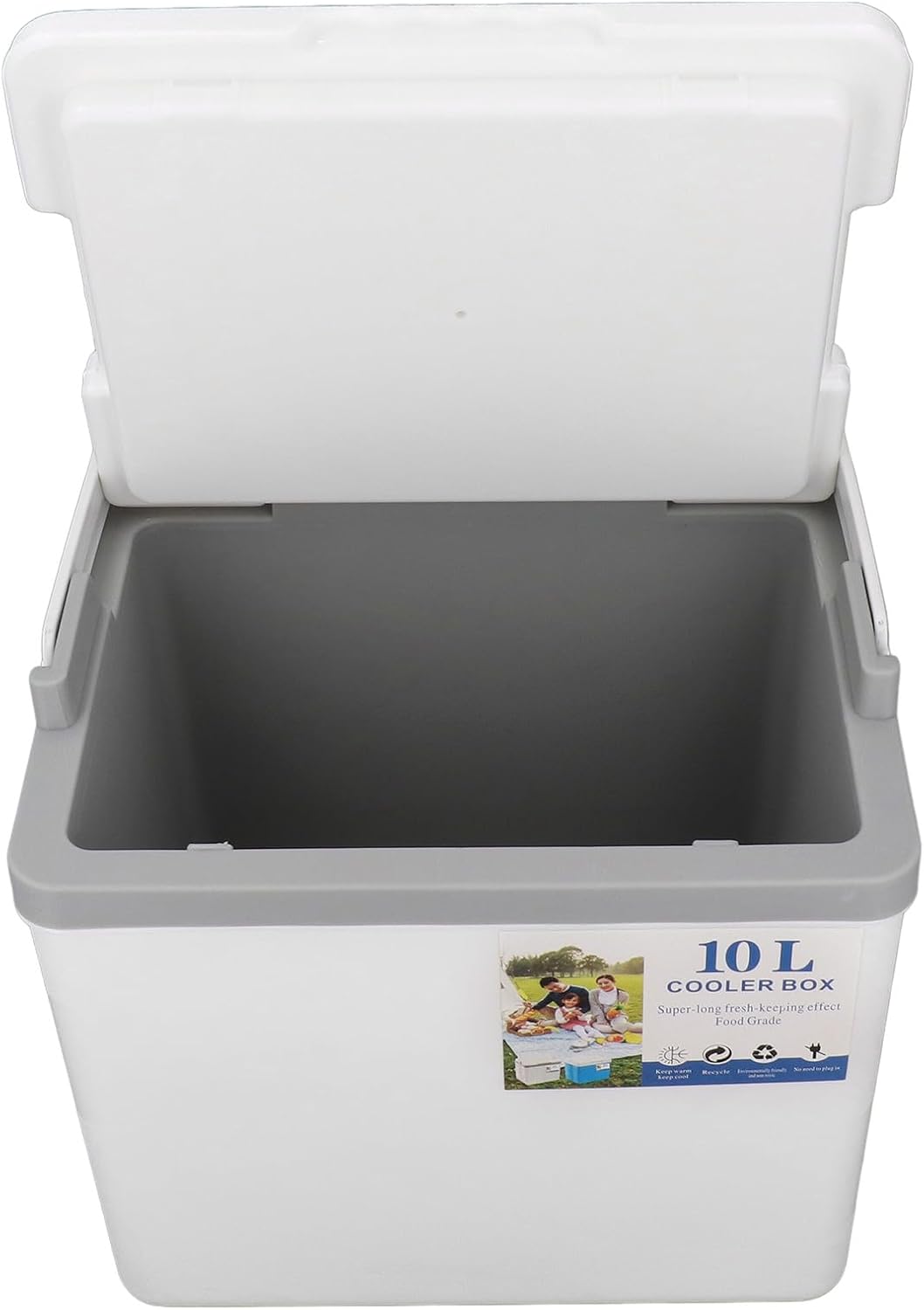 10L Insulated Cooler Box with Handle for Camping, Fishing, and Picnic Use - Lightweight and Multipurpose Storage Solution