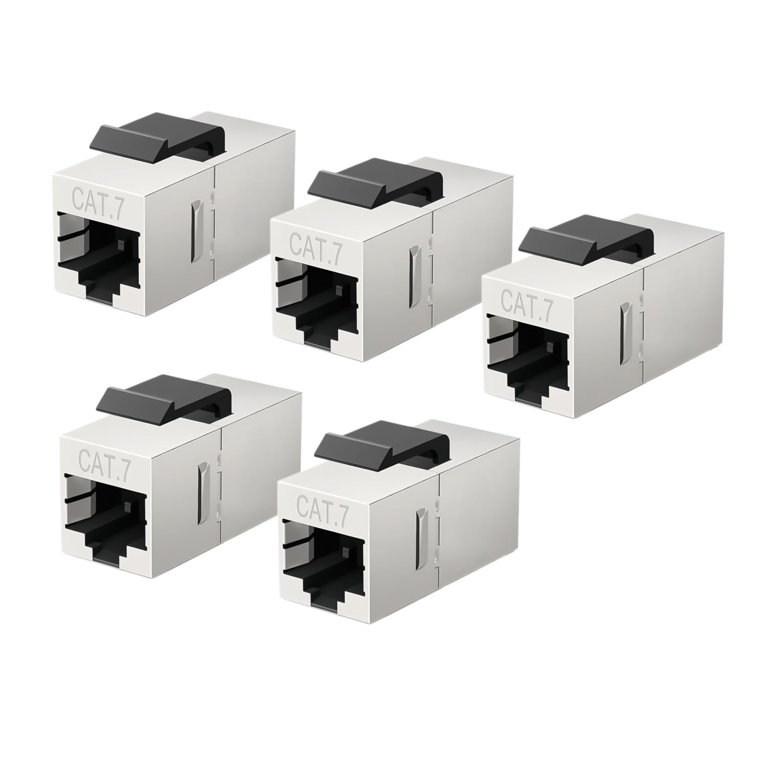 5 экранированных разъемов Keystone Cat7 RJ45 | Модуль RJ45 для сетей 10 Гбит/с. Экранированный металлический корпус, позолоченные