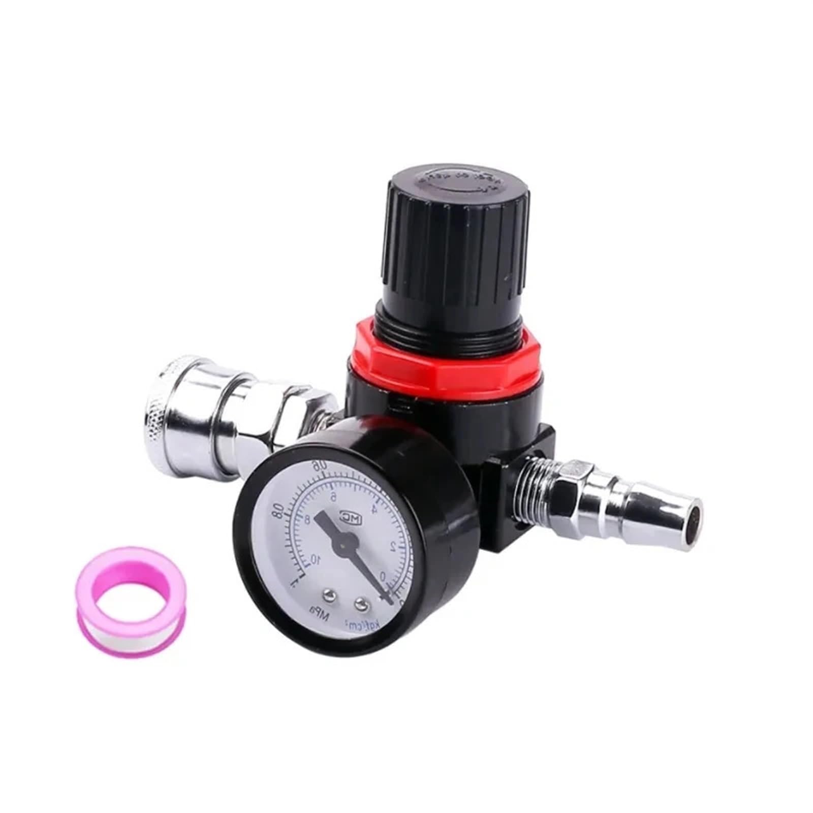 Control regulador de presión de aire AR2000 de 1/4 pulgadas for unidades de tratamiento de regulación de Gas de bomba de compresor con manómetro ajustable(AR2000 and 6mm)