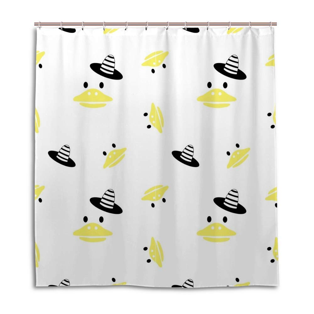 Rideau de douche polyester anti-éclaboussures motif canard