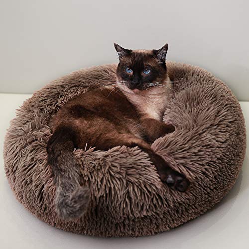 Luciphia Round Dog Cat Bed Donut Cuddler, Faux Fur Plush Pet Cushion for Large Medium Small Dogs, Self-Warming and Cozy… - Image 6