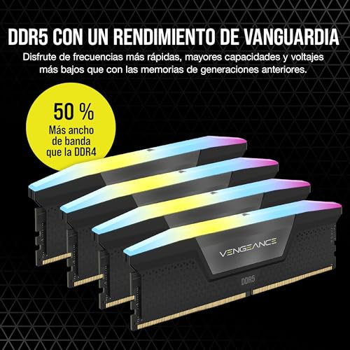 CORSAIR Vengeance RGB DDR5 96GB (4x24GB) 6400 - Imagen 4