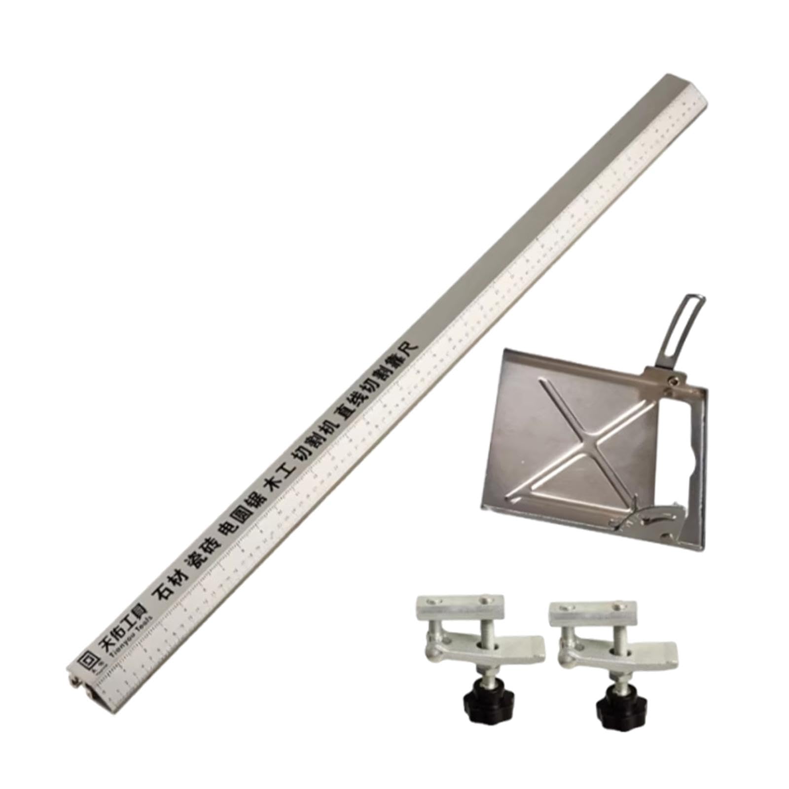 Guía para Cortar Guía de Circular Guía de Carril Regulable Base de Máquina de Corte Accesorio para Carpintería de Aluminio Adecuada para Tareas, 112cm