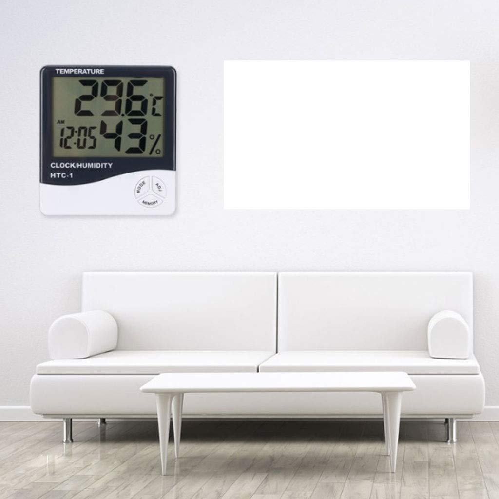 Termometro igrometro digitale temperatura umidità metro interno igrometro termometro con orologio calendario sveglia retroilluminazione