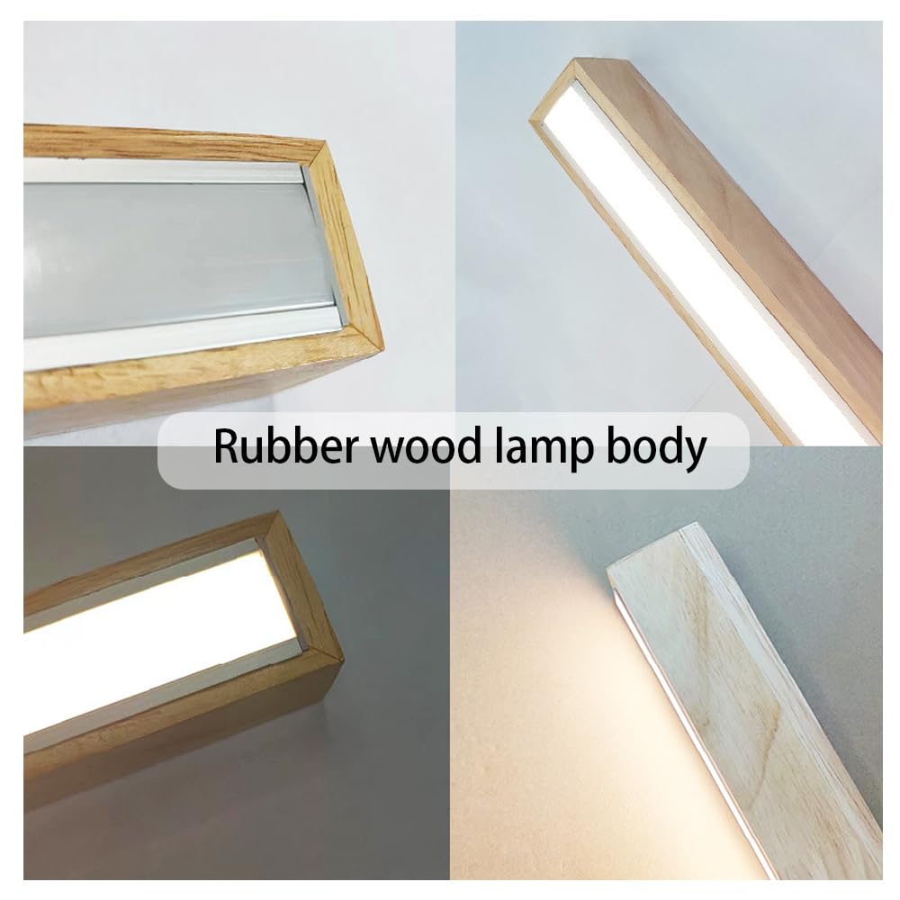 Lampe Suspendue LED Minimaliste en Bois, linéaire, luminaire d'îlot de Cuisine, Lampes de Plafond suspendues à Longue Bande, lustres en Bois pour Salle à Manger, Bureau, Chambre à Coucher