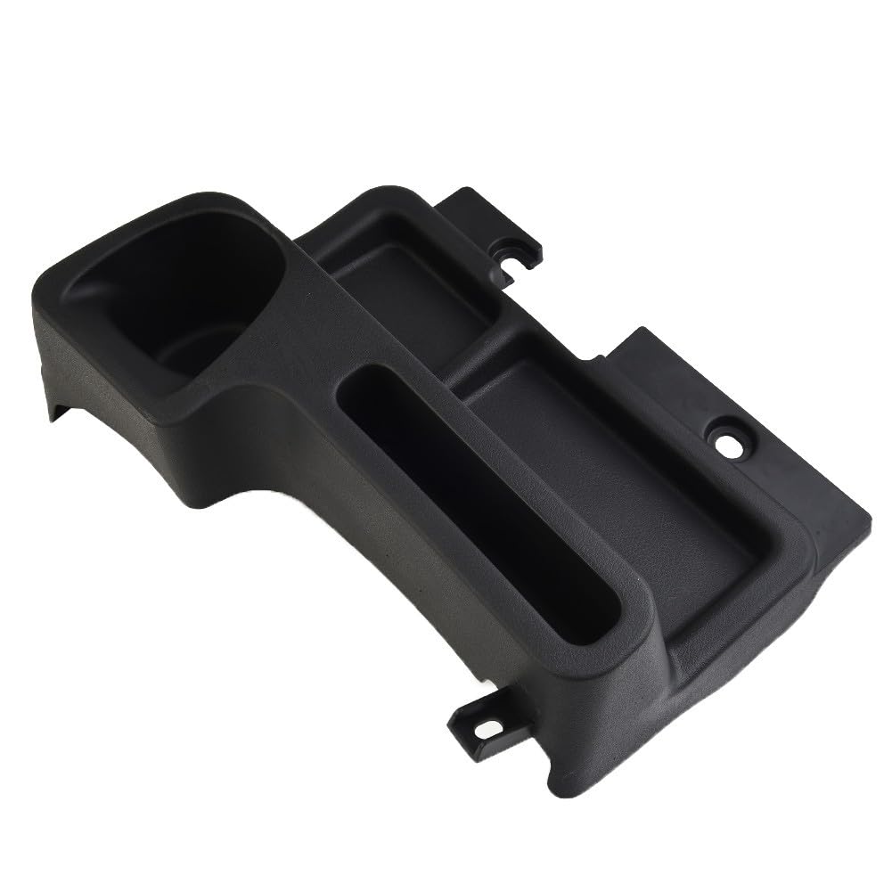 Bandeja de almacenamiento para consola central con portavasos para Toyota Land Cruiser LC70 LC71 LC76 LC79 09-20, organizador de coche de plástico negro con paquete de tornillos