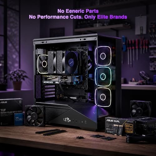 Image of NIMO Gaming-Desktop, GeForce RTX-5060 8GB Intel i5-14400F(Up to 3.6GHz beat i7-11700) 32GB DDR5, 1TB SSD, 650W PSU, ARGB Fan x4, Win 11 Prebuilt PC for Business & AI Creation Digital Nomads Streaming