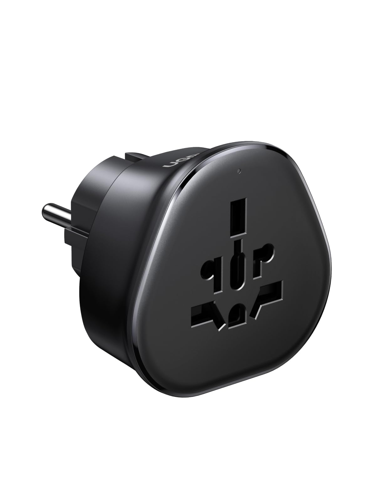 UGREEN Universal Reiseadapter für EU Steckdosen, weltweit kompatibel mit Deutschland, Korea, Thailand, Frankreich, Russland, US to EU Adapter, Adapter UK auf EU, 2300W Hochleistungsadapter (Type F) - 1