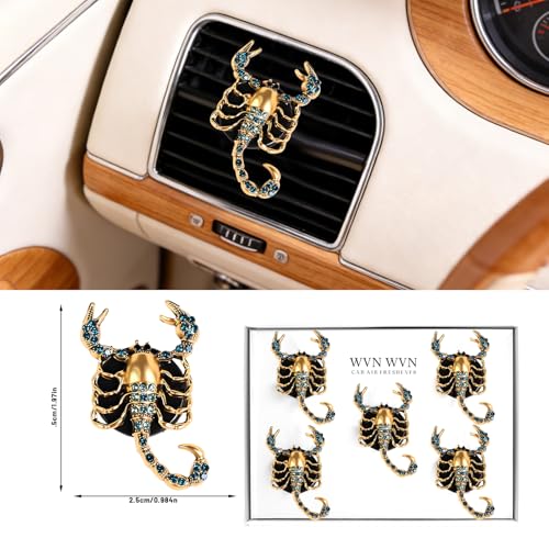 Image of 5 PCS ScorpionCar Decor, shiny Freshener Vent ClipsCar Accessories Decoration for Refillable Outlet Diffuser, Universal for Most Cars (Scorpion)