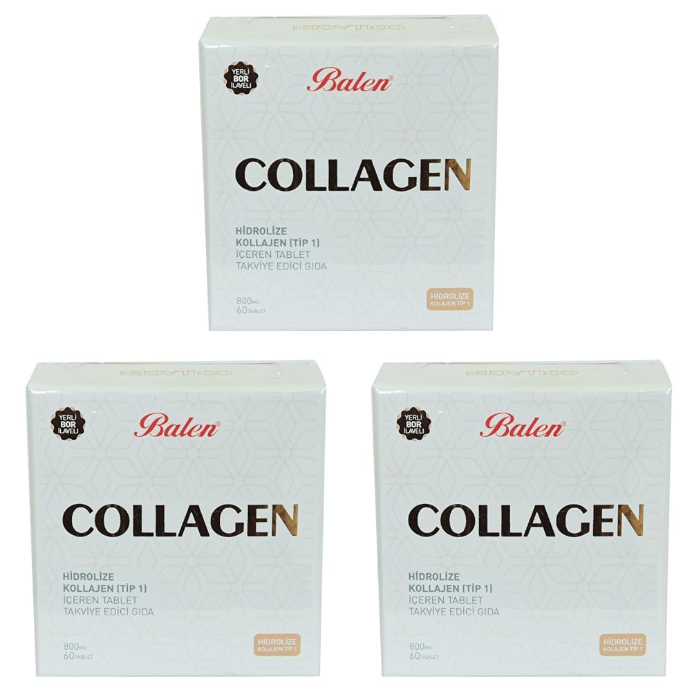 BALEN 8690957003999 COLLAGEN HİDROLİZE KOLLAJEN (TİP 1) İÇEREN TABLET 800 MG*60 1 Paket(1 x 1000 g) (3 paketi)