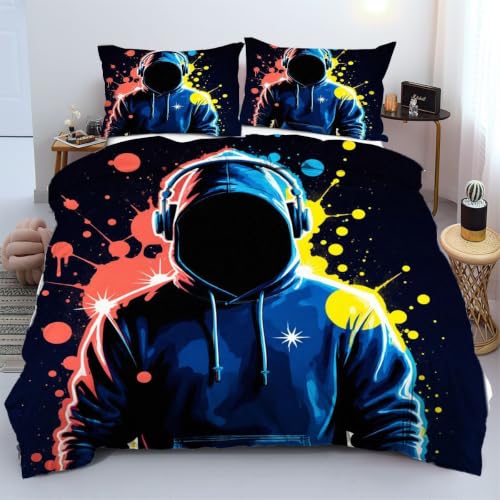 Linge de lit 220x240 cm écouteurs ensemble literie confortable - 2