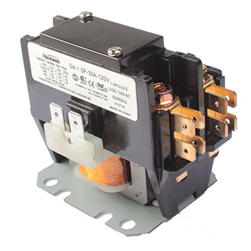 Image of Holdwell SA-1.5P-30A-120V 1.5 Pole Normally Open Double Make with shunt 30 Amp 40 Amp 120V Coil Definite Purpose Air Conditioner Contactor
