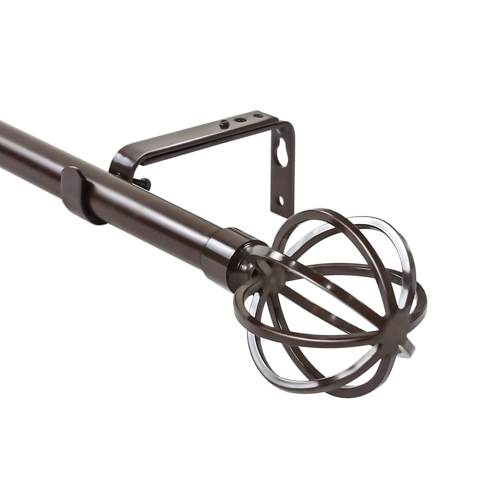 Urbanest Steel Cage Ball Window Drapery Curtain Rod Set (Bronze 48