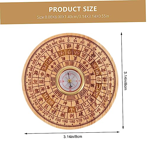 BESTonZON set de brújula Feng Shui Pan china artesanal elegante para escritorio, diseño ligero y duradero para hogar u oficina miniatura 2
