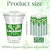 Willinglong 100 Pcs Lacrosse Party Supplies Disposable Plastic Cups Bulk 12 oz Green Lax Decoration Cups Lacrosse Sport Games Themed Birthday Party Decorations #1