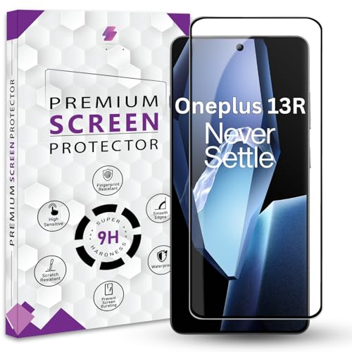 Image of Premium Tempered Glass Screen Protector Guard For Oneplus 13R 5G (6.78 Inch, Pack of 1) | Edge to Edge Coverage With Easy to installation kit