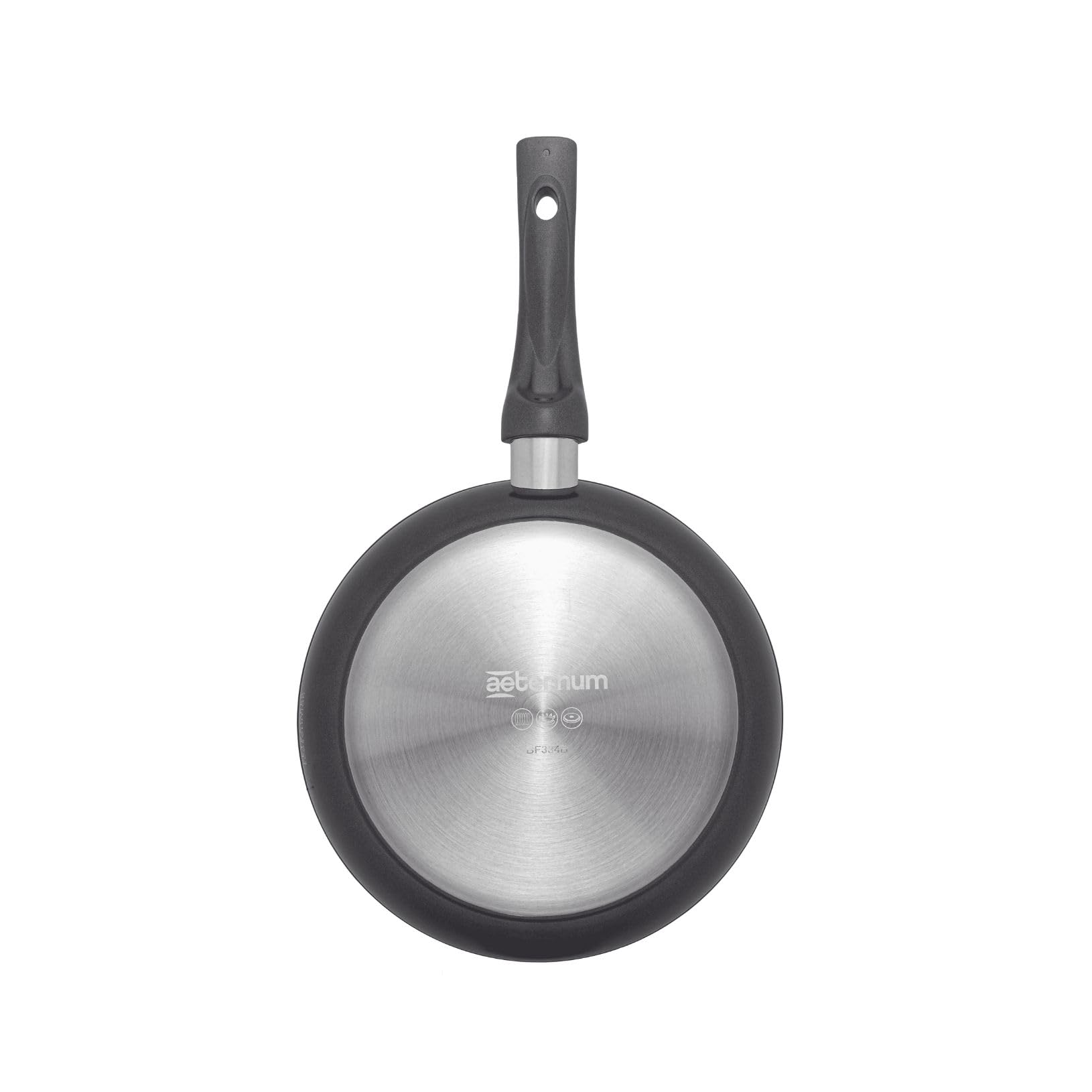 Aeternum Petragres Ecosolution Padella Antiaderente Diametro 28 cm Full Induction Rivestimento PFAS FREE Grigio Scuro