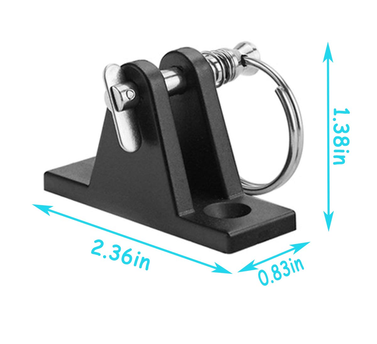 Vincilee Boat Deck Hinge Set – Quick-Release Bimini Top Mount For Kayak, Canoe & Marine Boats - View #3