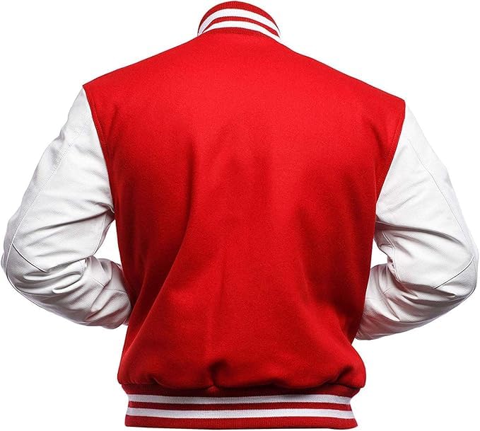 Varsity Jacket Men - Baseball Jacket For Men - Men's College Letterman High School Bomber Wool + Faux Jacket3