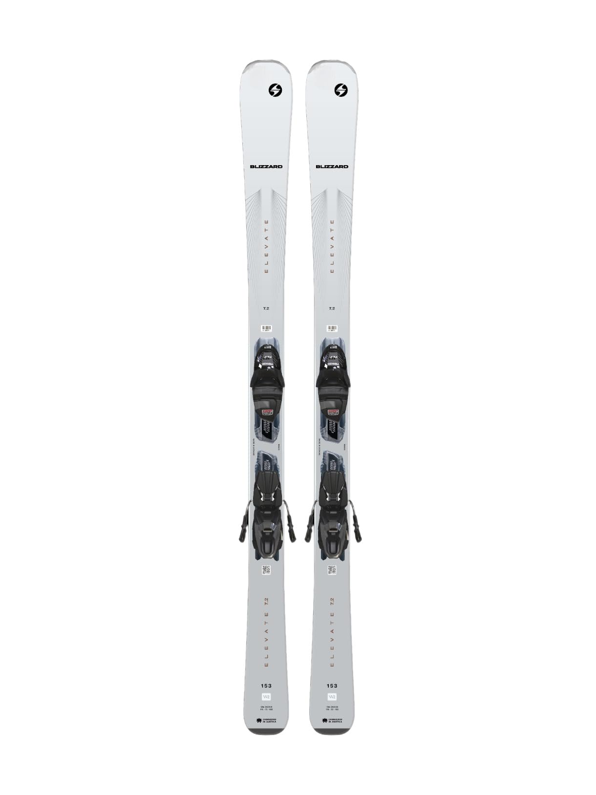 ブリザード Blizzard Elevate 7.2+TLT10 Demo W Skiset 001 Weiss/Kupfer Damen Skiset, Carving Ski, Blizzard Ski mit Bindung, Pisten Ski Damen, Blizzard Elevate TLT10-153