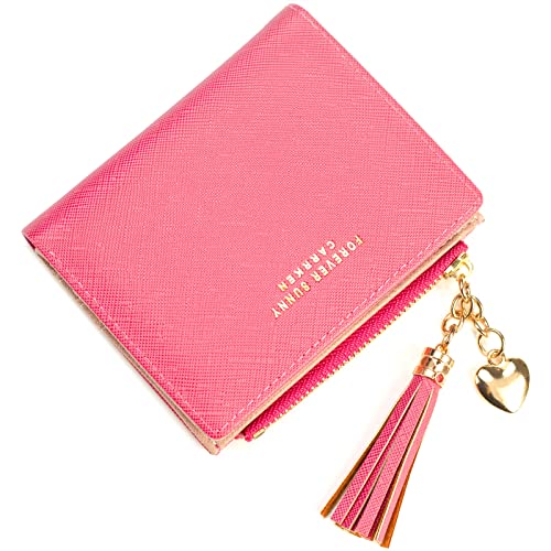 Image of Valentoria Womens Wallet Cute Elegant Long Slim Card Holder Case Minimalist Coin Purse Thin Tassels Zip Clutch Wallets for Girls Ladies | Cute