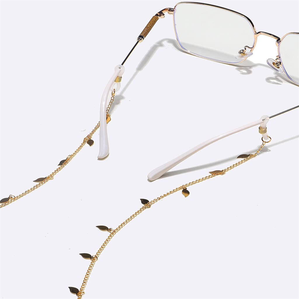 Zweiteiliges Set Brillenkette Blattscheibe Gold Brillenseil (D Talla ?nica)