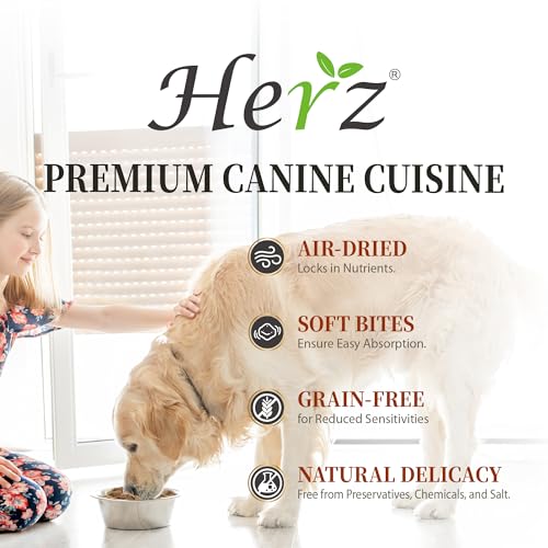 Herz Air-Dried Dog Food – Beef & Duck Liver Recipe (1 lb) | All-Natural, High-Protein, Grain-Free, Limited Ingredients, Complete & Balanced, Premium Canine Cuisine - Image 3