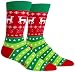 Sock It To Me Men's Fun Crew Socks Christmas Time - Tacky Holiday Sweater